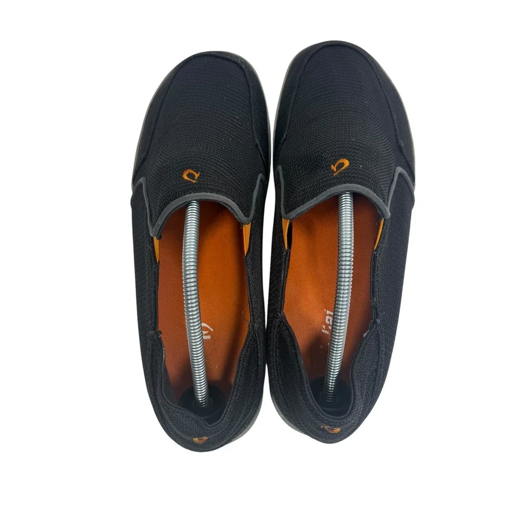 OluKai Nohea Mesh Mens Black Shadow Slip On Shoes‎ 10188-4242 Size 11 Loafers
